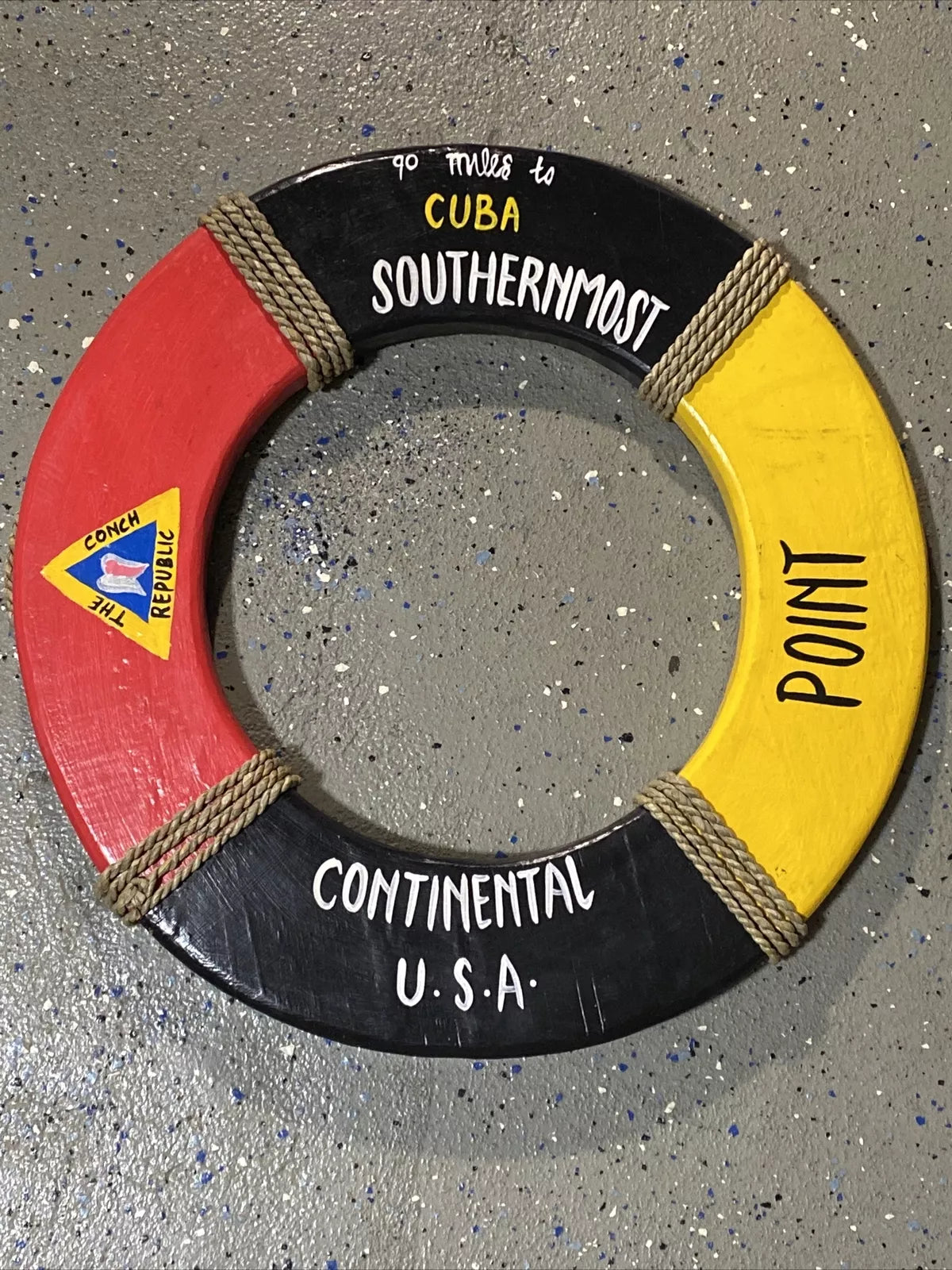 SOUTHERN MOST POINT KEY WEST LIFE RING PATIO HOME DECOR WALL ART TIKI BAR