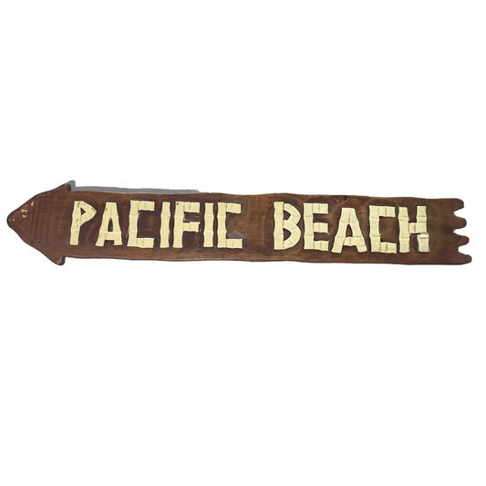 24” PACIFIC BEACH ARROW TROPICAL SIGN WALL HANGING ART ISLAND HOME DECOR