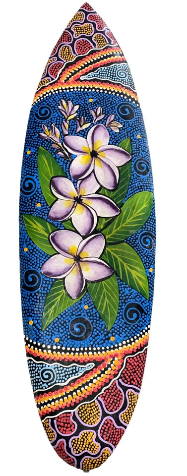 HIBISCUS 🌺 SURFBOARD Aboriginal, TROPICAL SIGN WALL HANGING ART HOME DECOR